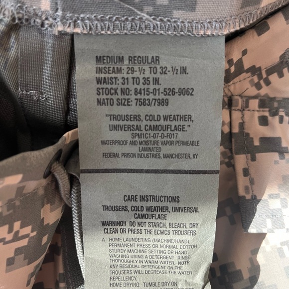 ACU pattern (medium) “Cold Weather Pants” - Picture 3 of 6
